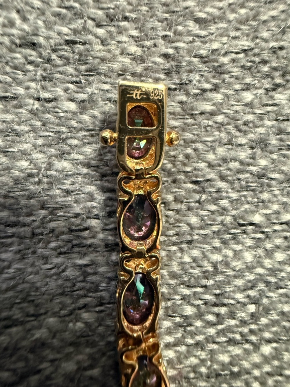 NWOT 12CT Northern Lights Quartz Link Bracelet, 7” Long - Picture 7 of 10